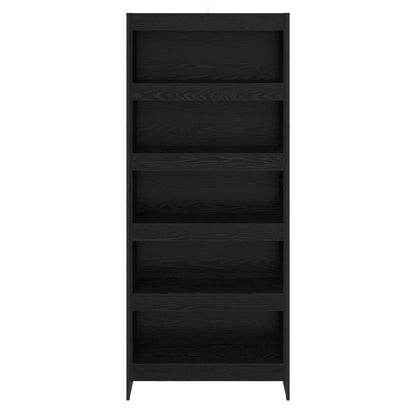 Bücherregal 2 pcs Schwarz Eichen-Optik 80 x 30 x 155 cm