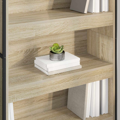 vidaXL Bücherregal 2 pcs Sonoma 80 x 30 x 155 cm Holzwerkstoff