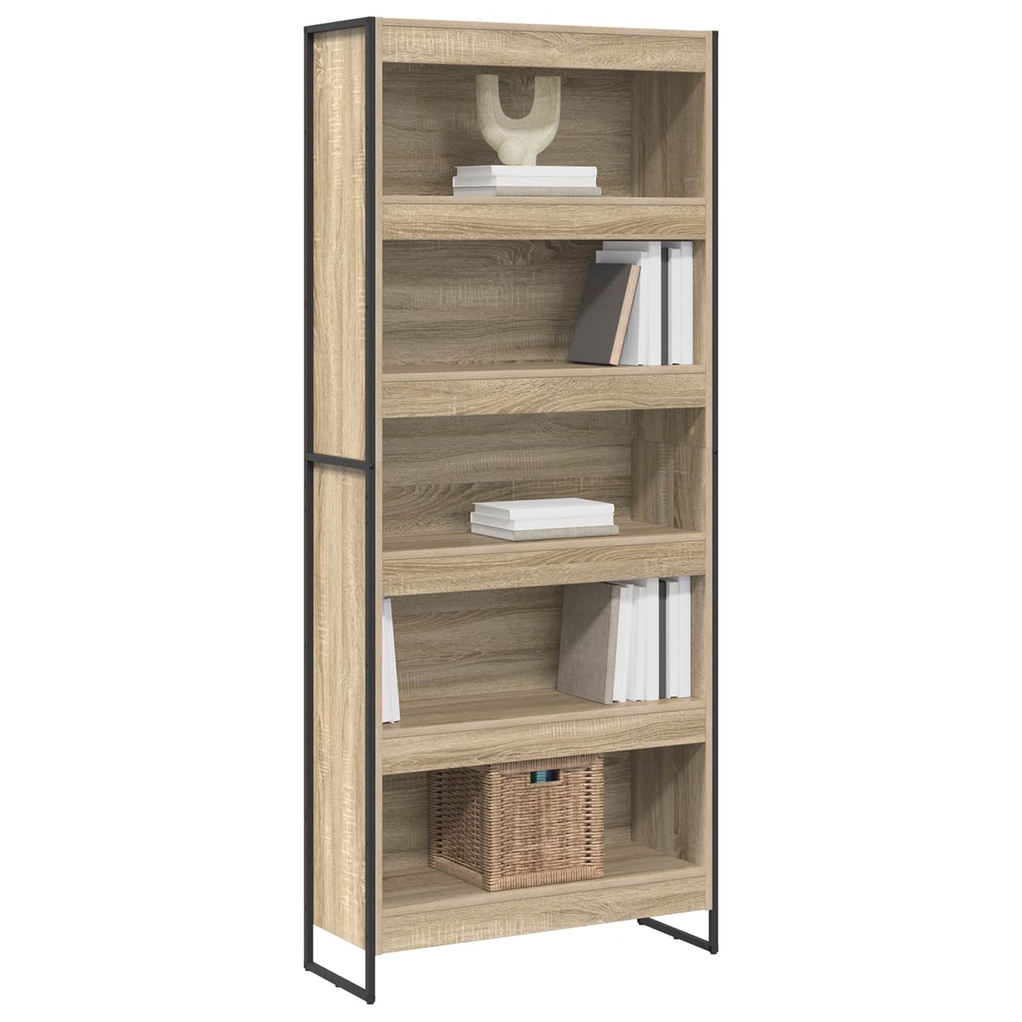 vidaXL Bücherregal 2 pcs Sonoma 80 x 30 x 155 cm Holzwerkstoff