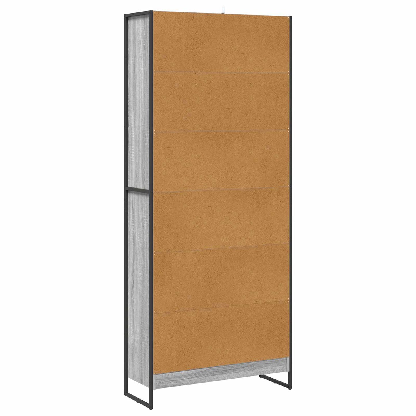 vidaXL Bücherregal 2 pcs Graues Sonoma 80 x 30 x 155 cm Holzwerkstoff