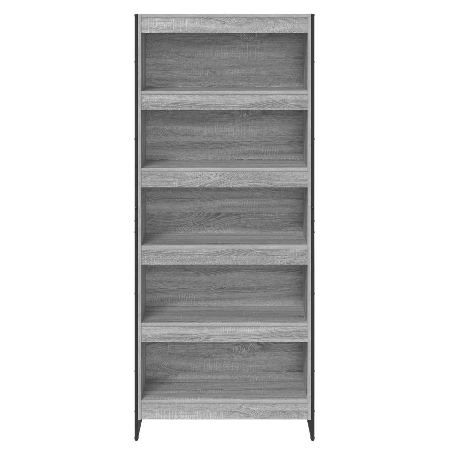 vidaXL Bücherregal 2 pcs Graues Sonoma 80 x 30 x 155 cm Holzwerkstoff