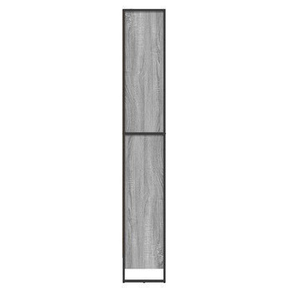 vidaXL Bücherregal 2 pcs Graues Sonoma 80 x 30 x 155 cm Holzwerkstoff