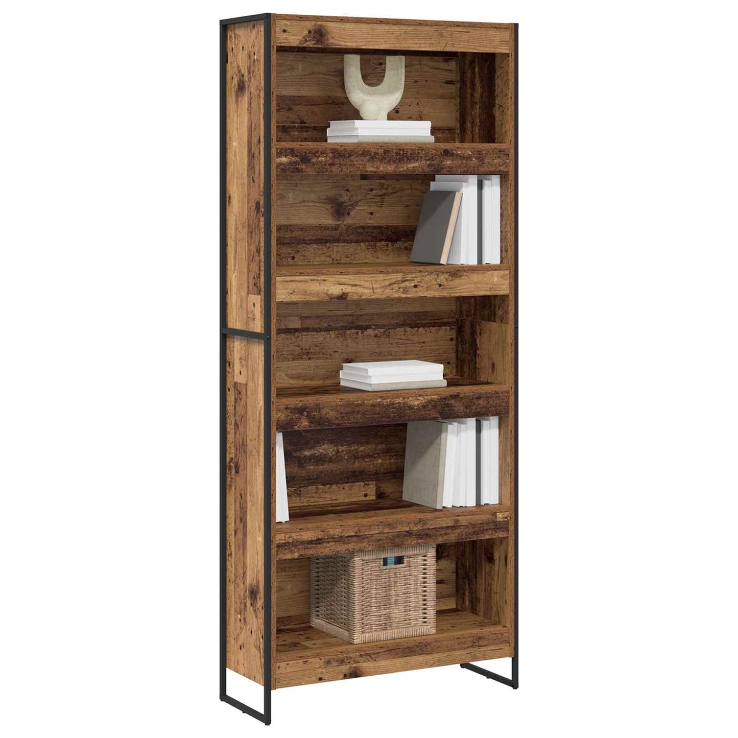 vidaXL Bücherregal 2 pcs Altholz 80 x 30 x 155 cm Holzwerkstoff