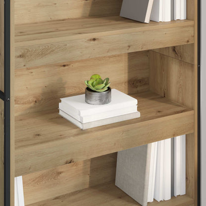 vidaXL Bücherregal 2 pcs Kunsthandwerk Eiche 80 x 30 x 155 cm