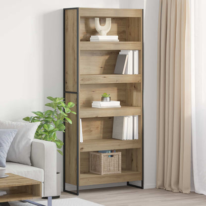 vidaXL Bücherregal 2 pcs Kunsthandwerk Eiche 80 x 30 x 155 cm