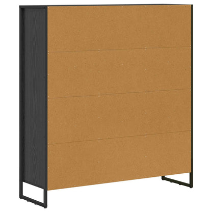 vidaXL Bücherregal 2 pcs Schwarz Eichen-Optik 99,5 x 30 x 108 cm
