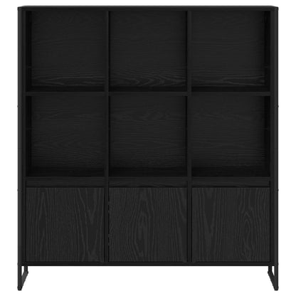 vidaXL Bücherregal 2 pcs Schwarz Eichen-Optik 99,5 x 30 x 108 cm