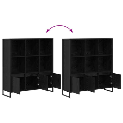 vidaXL Bücherregal 2 pcs Schwarz Eichen-Optik 99,5 x 30 x 108 cm