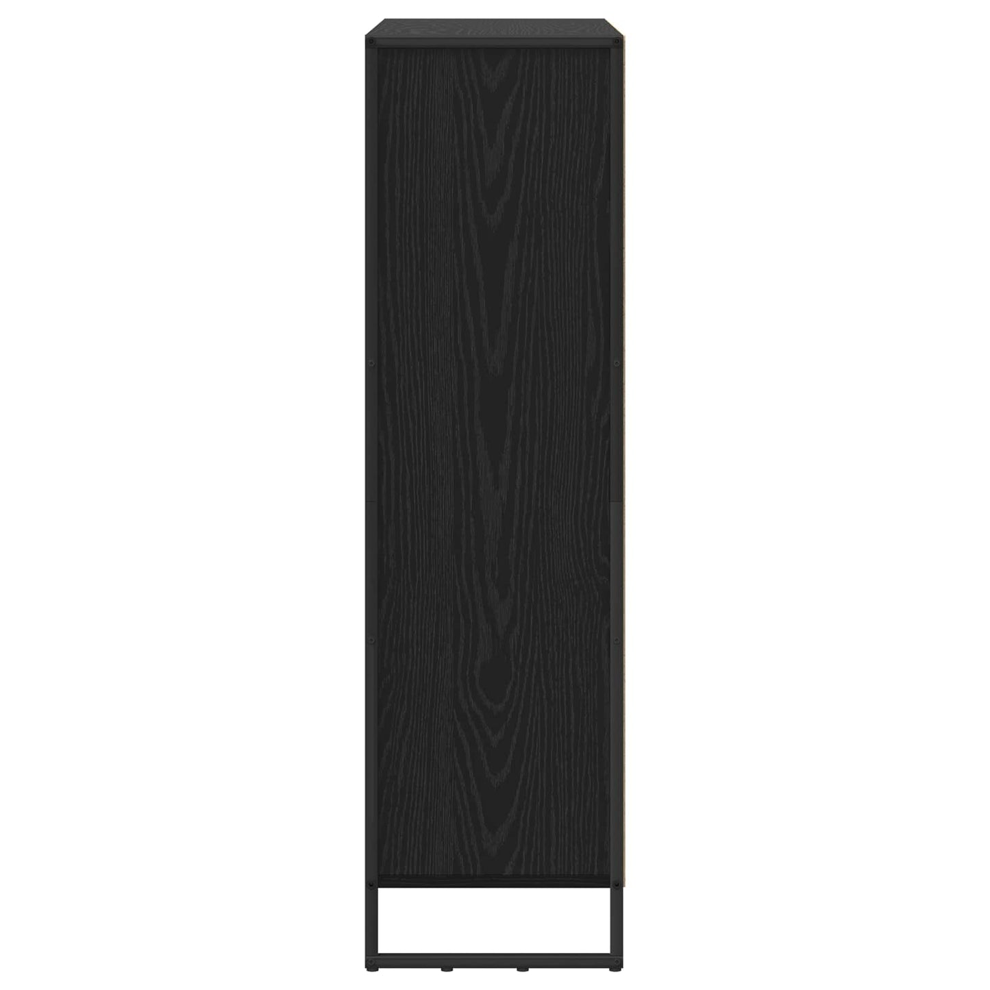 vidaXL Bücherregal 2 pcs Schwarz Eichen-Optik 99,5 x 30 x 108 cm