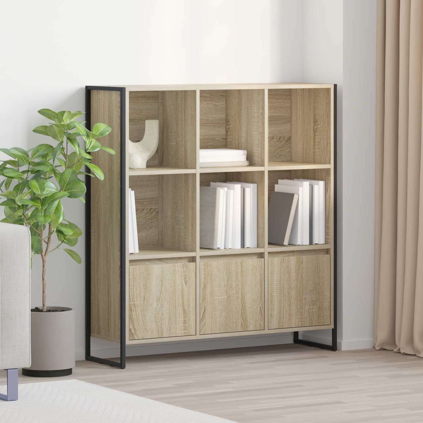 vidaXL Bücherregal 2 pcs Sonoma 99,5 x 30 x 108 cm Holzwerkstoff
