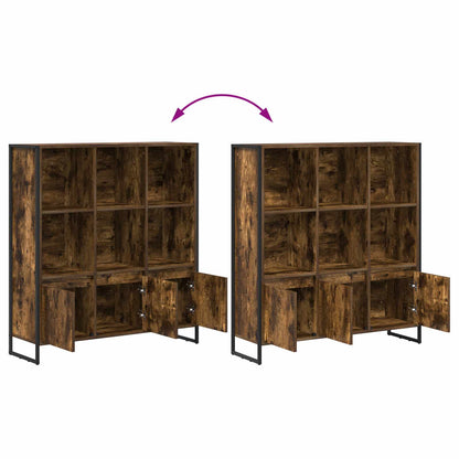 vidaXL Bücherregal 2 pcs Raucharbe 99,5 x 30 x 108 cm Holzwerkstoff
