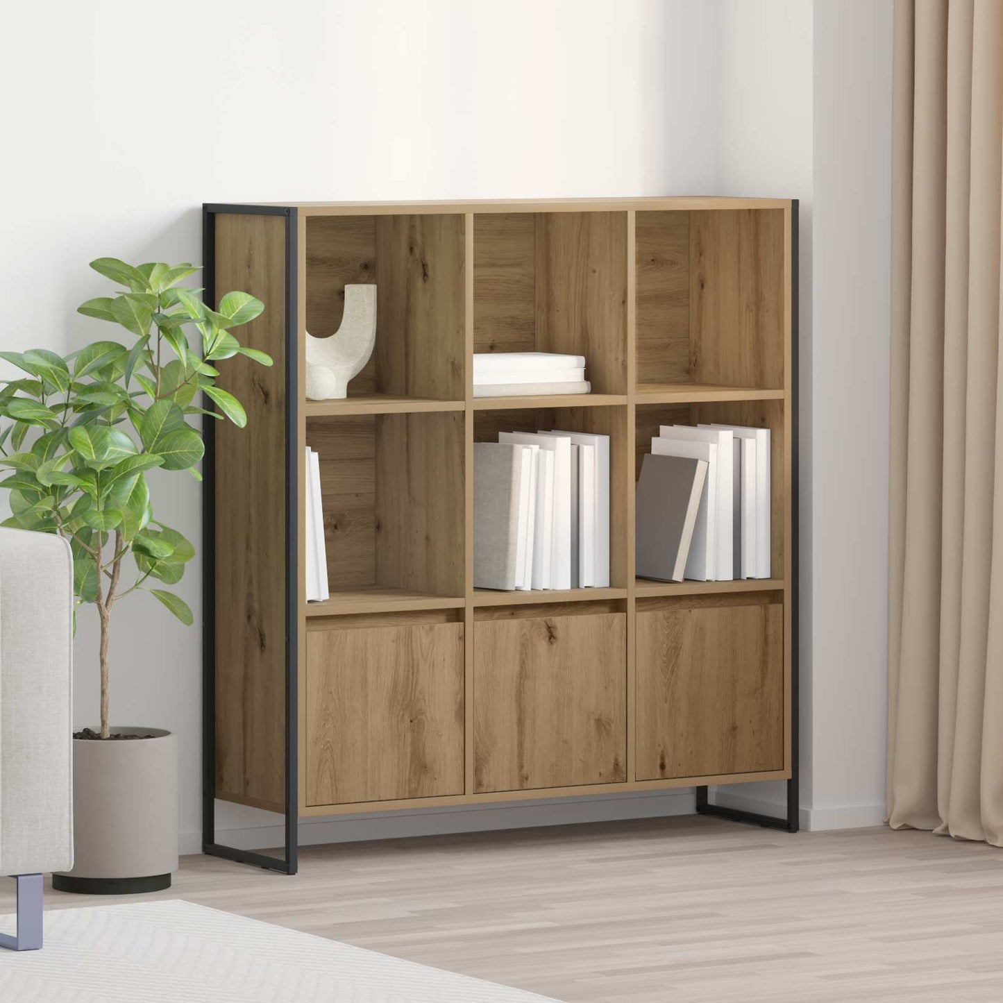 vidaXL Bücherregal 2 pcs Kunsthandwerk Eiche 99,5 x 30 x 108 cm