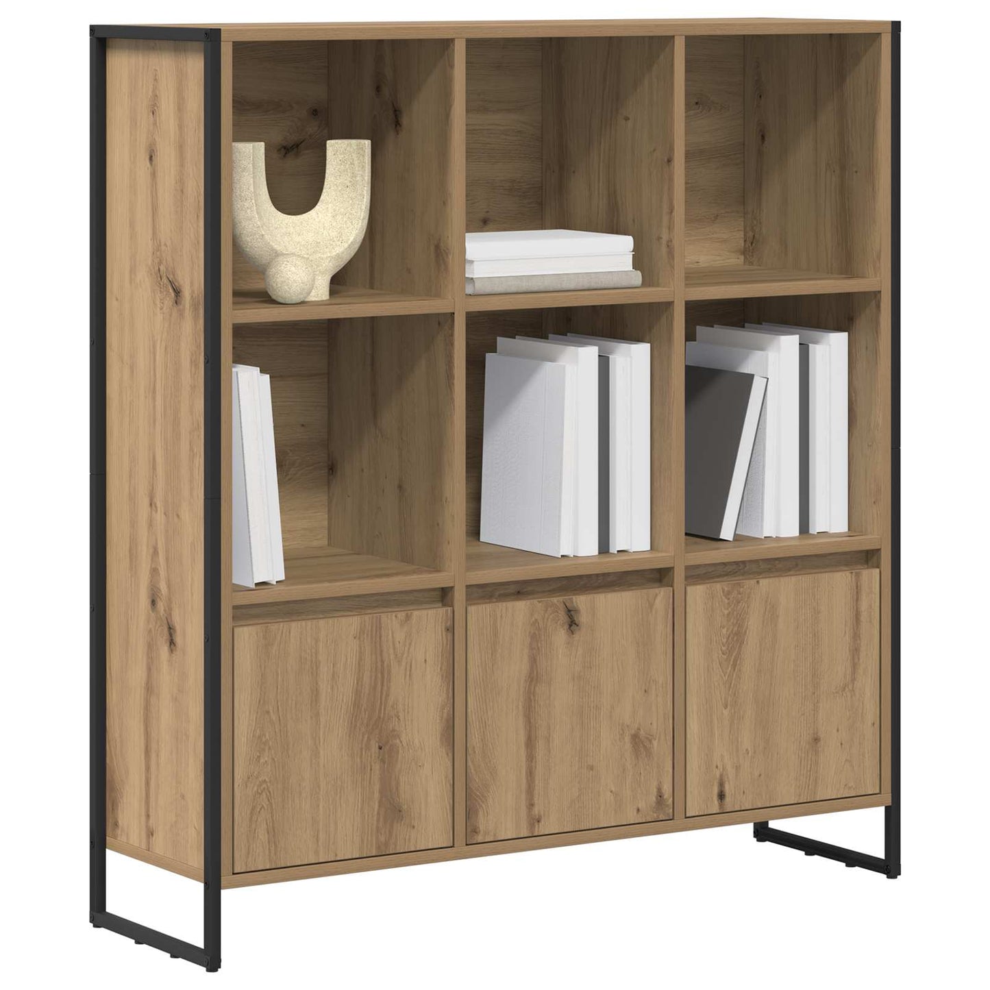 vidaXL Bücherregal 2 pcs Kunsthandwerk Eiche 99,5 x 30 x 108 cm