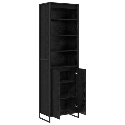 Hohe Schränke 2 pcs Schwarz Eichen-Optik 60 x 36 x 200 cm