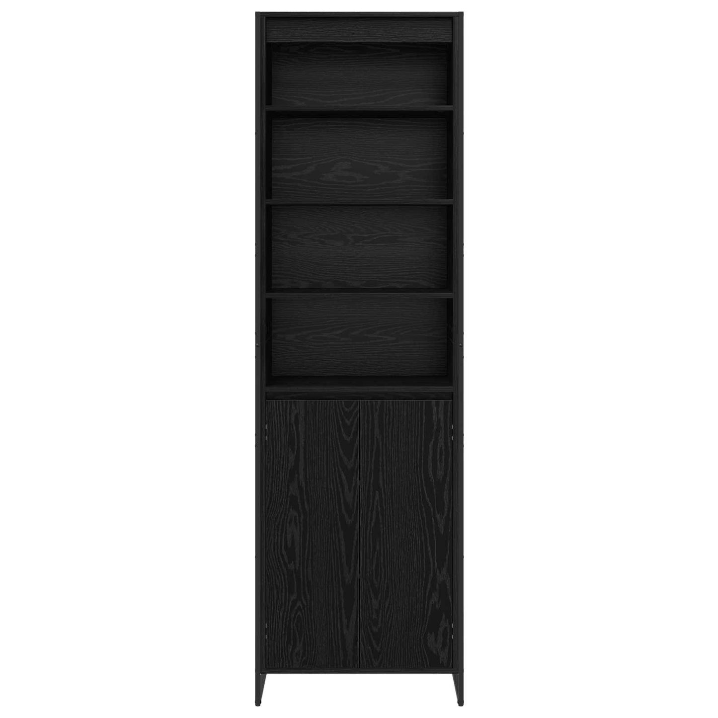 Hohe Schränke 2 pcs Schwarz Eichen-Optik 60 x 36 x 200 cm