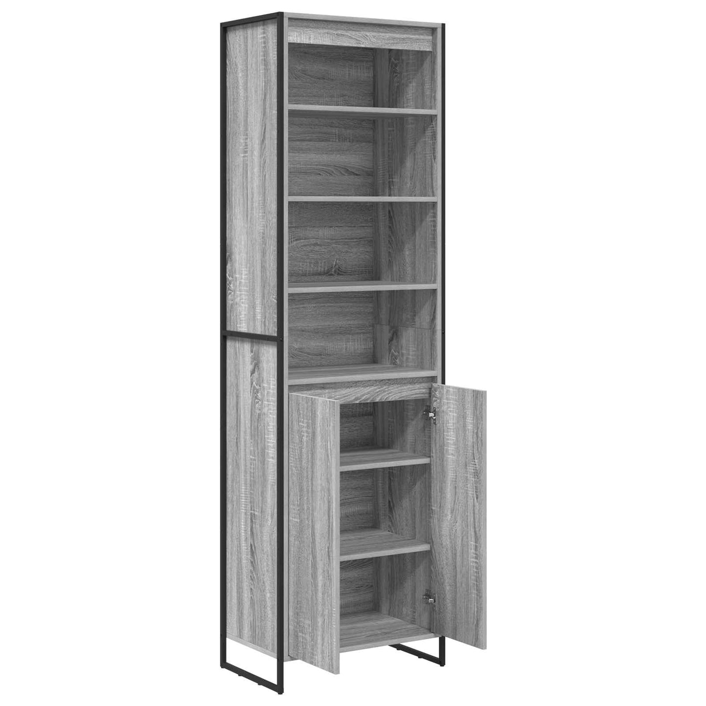 vidaXL Hohe Schränke 2 pcs Graues Sonoma 60 x 36 x 200 cm