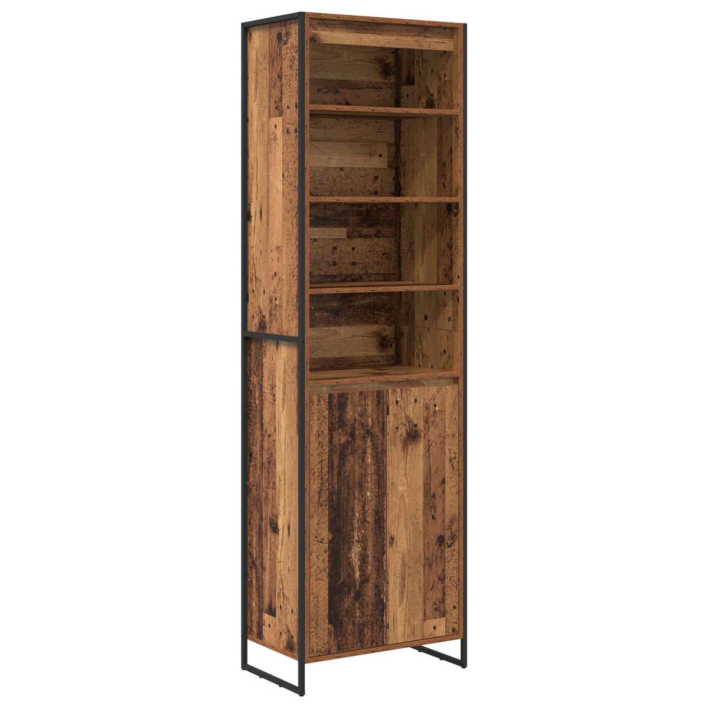 vidaXL Hohe Schränke 2 pcs Altholz 60 x 36 x 200 cm Holzwerkstoff