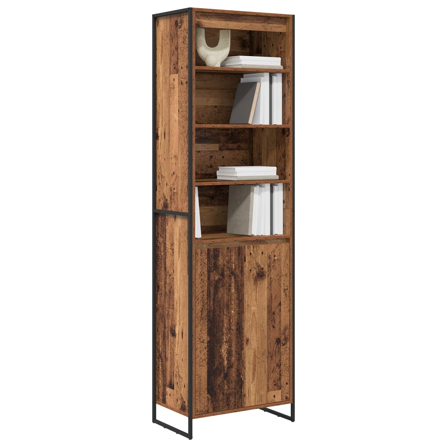 vidaXL Hohe Schränke 2 pcs Altholz 60 x 36 x 200 cm Holzwerkstoff