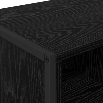vidaXL Sideboard 2 pcs Schwarz Eichen-Optik 81 x 36 x 150.5 cm