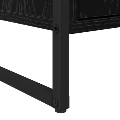 vidaXL Sideboard 2 pcs Schwarz Eichen-Optik 81 x 36 x 150.5 cm