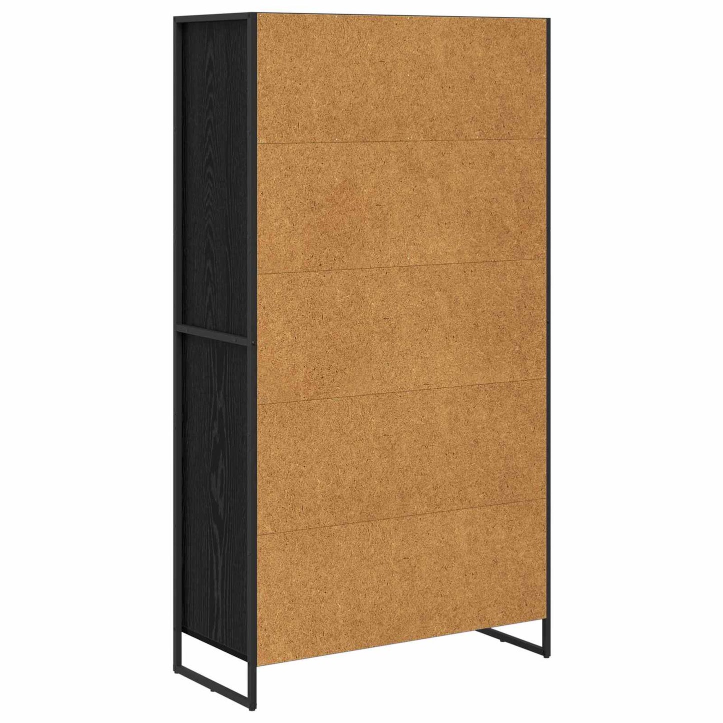 vidaXL Sideboard 2 pcs Schwarz Eichen-Optik 81 x 36 x 150.5 cm