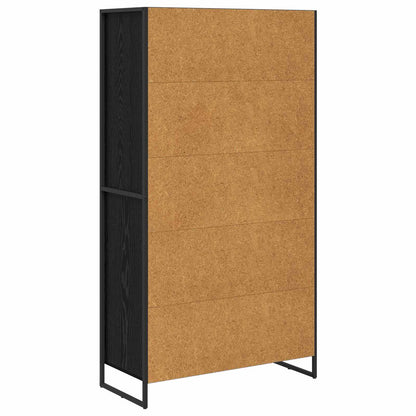 vidaXL Sideboard 2 pcs Schwarz Eichen-Optik 81 x 36 x 150.5 cm