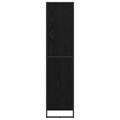 vidaXL Sideboard 2 pcs Schwarz Eichen-Optik 81 x 36 x 150.5 cm