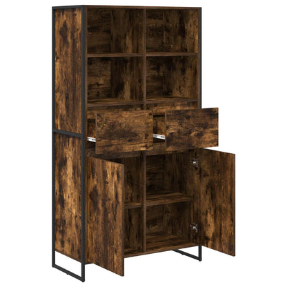 vidaXL Sideboard 2 pcs Raucharbe 81 x 36 x 150.5 cm Holzwerkstoff
