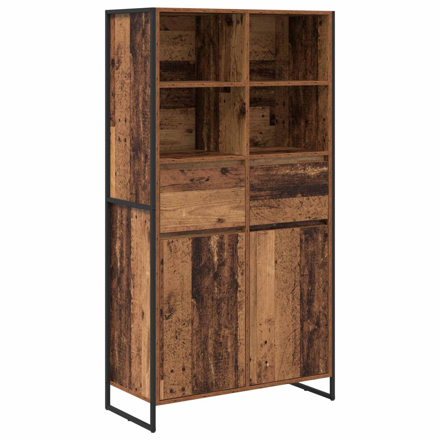 vidaXL Sideboard 2 pcs Altholz 81 x 36 x 150.5 cm Holzwerkstoff