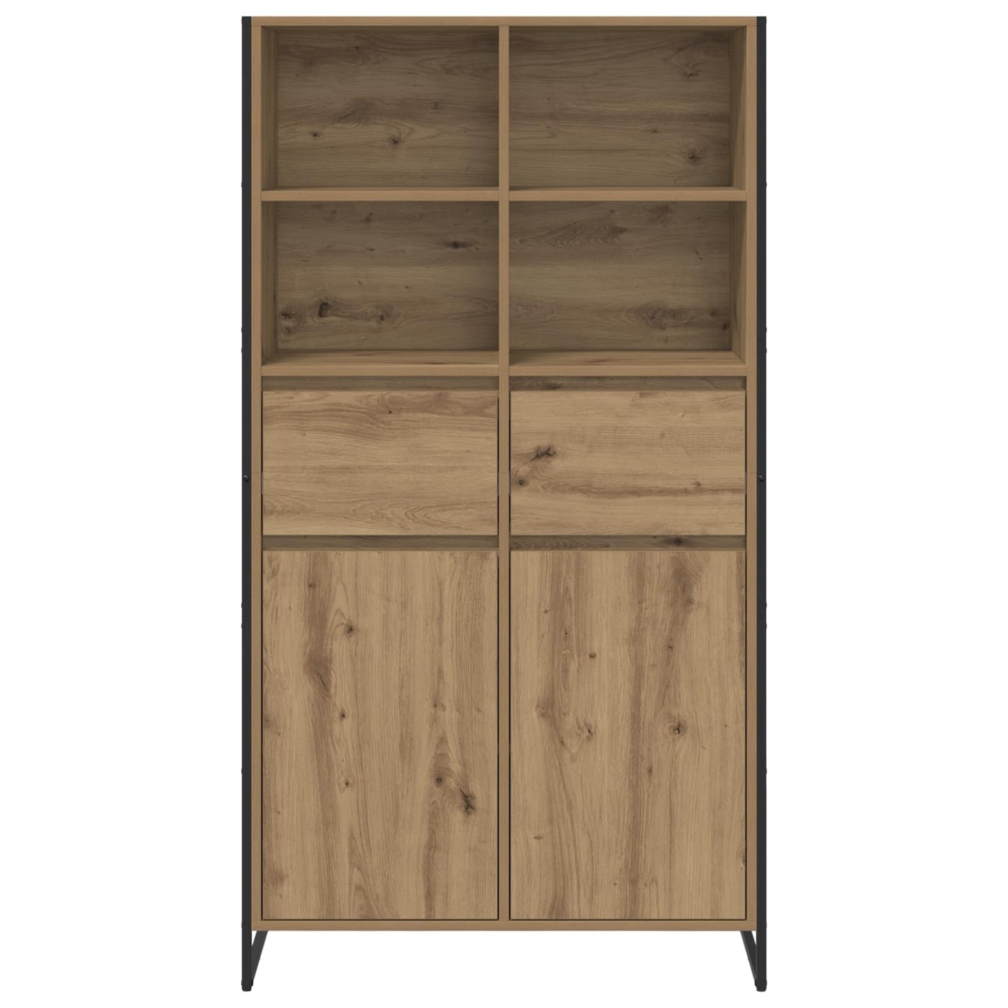 vidaXL Sideboard 2 pcs Kunsthandwerk Eiche 81 x 36 x 150.5 cm
