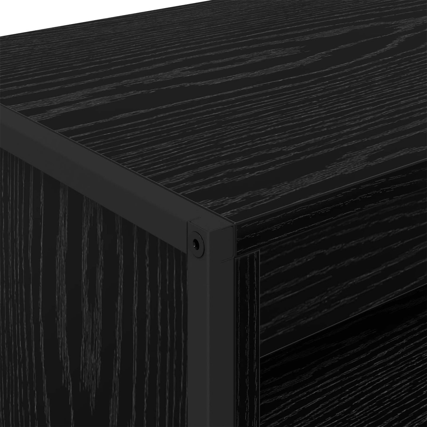 vidaXL Hohe Schränke 2 pcs Schwarz Eichen-Optik 79 x 36 x 200 cm