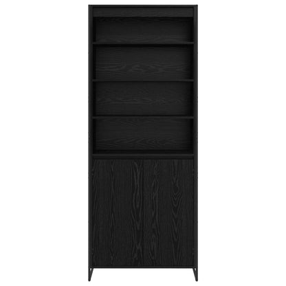 vidaXL Hohe Schränke 2 pcs Schwarz Eichen-Optik 79 x 36 x 200 cm