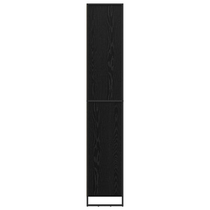 vidaXL Hohe Schränke 2 pcs Schwarz Eichen-Optik 79 x 36 x 200 cm