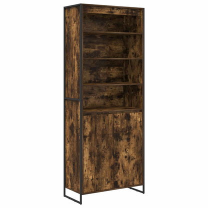 vidaXL Hohe Schränke 2 pcs Raucharbe 79 x 36 x 200 cm Holzwerkstoff