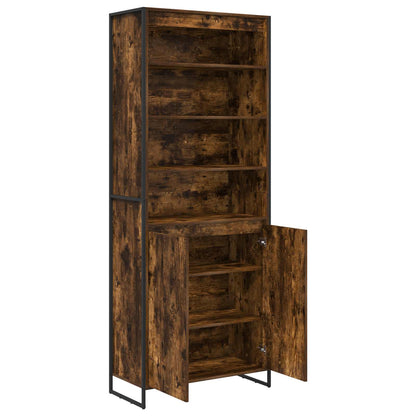 vidaXL Hohe Schränke 2 pcs Raucharbe 79 x 36 x 200 cm Holzwerkstoff