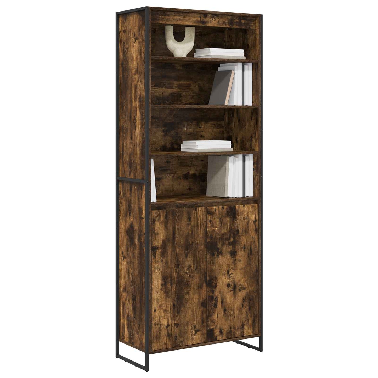 vidaXL Hohe Schränke 2 pcs Raucharbe 79 x 36 x 200 cm Holzwerkstoff