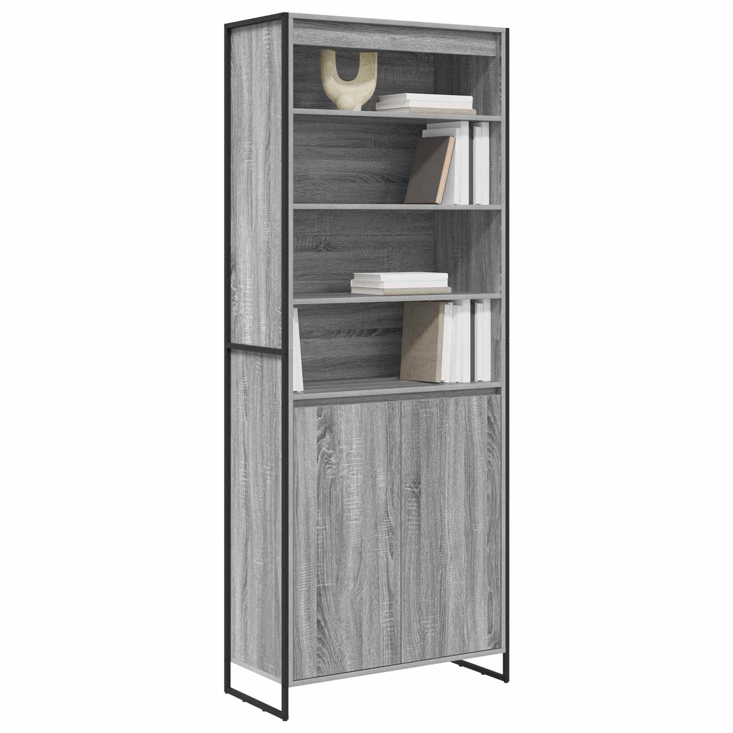 vidaXL Hohe Schränke 2 pcs Graues Sonoma 79 x 36 x 200 cm