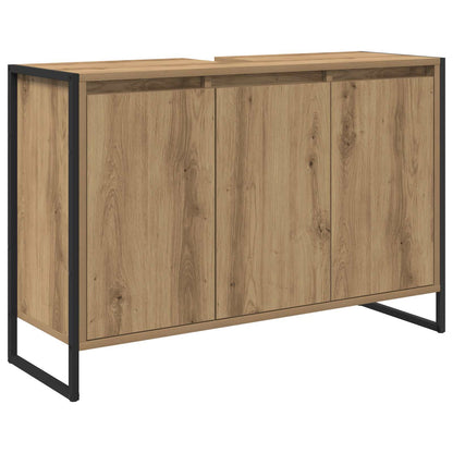 vidaXL Badezimmermöbel-Set mit Schubladen Artisan-Eiche Holzwerkstoff