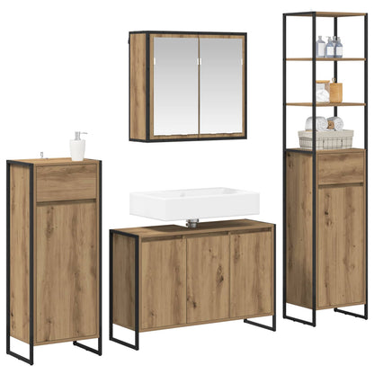 vidaXL Badezimmermöbel-Set mit Schubladen Artisan-Eiche Holzwerkstoff