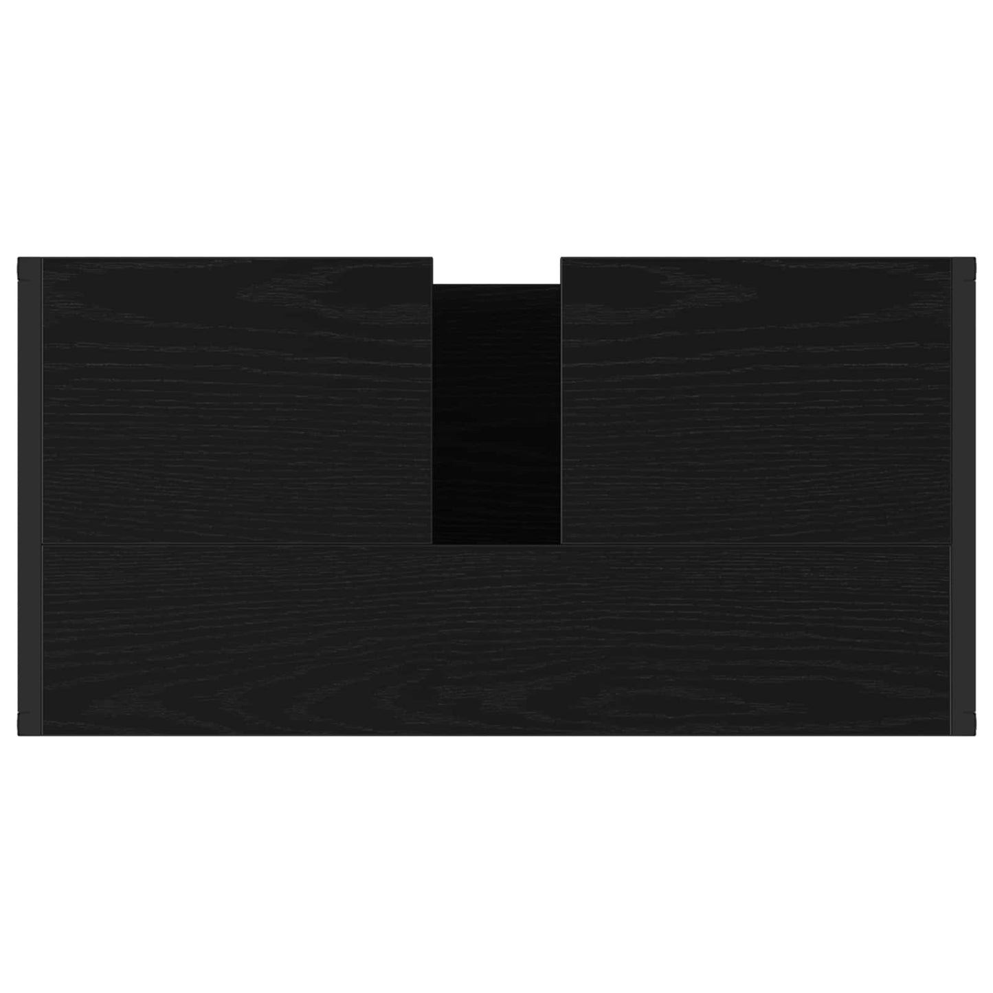 vidaXL Badezimmermöbel-Set mit Tür Schwarz Eichen-Optik Holzwerkstoff