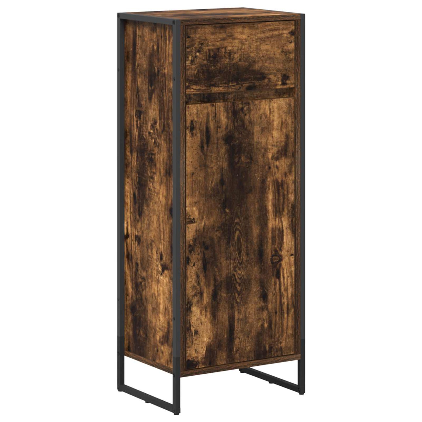vidaXL Badezimmermöbel-Set mit Regal Geräucherte Eiche Holzwerkstoff