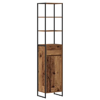 vidaXL Badezimmermöbel-Set mit Schubladen Altholz Holzwerkstoff