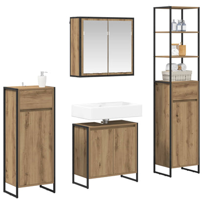 vidaXL Badezimmermöbel-Set mit Schubladen Artisan-Eiche Holzwerkstoff