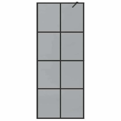 Walk-in Duschwand Schwarz 80 x 195 cm Gehärtetes Glas