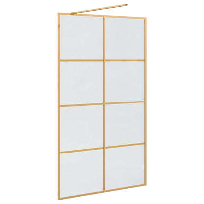 Walk-in Duschwand Gold 115 x 195 cm Gehärtetes Glas