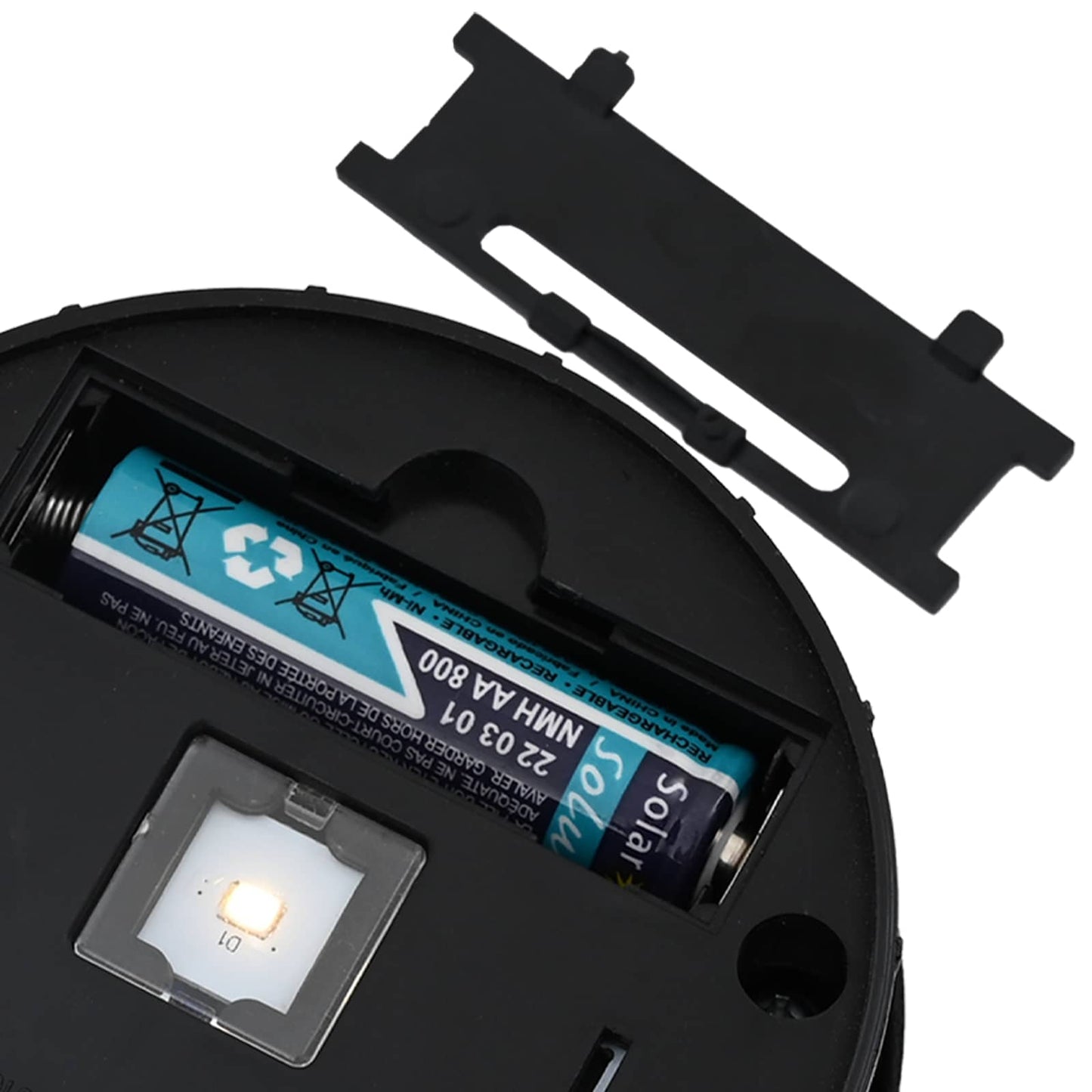 Solar LED Wegeleuchte 2 pcs Silber Galvanisiert