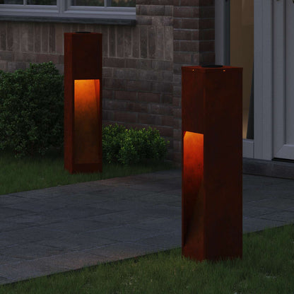 Solar LED Wegeleuchte 2 pcs Bronze Wetterfeststahl
