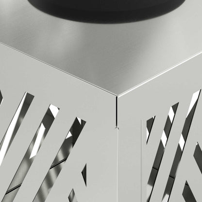 Solar LED Weg Licht 2 pcs Silber Galvanisiert