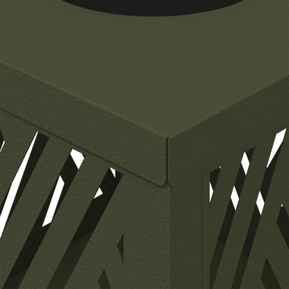 Solar LED Weg Licht 2 pcs Olive Grün Kalt gewalzter Stahl