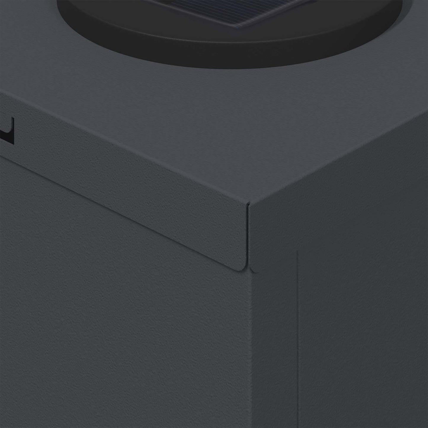 Solar LED Weg Licht 2 pcs Anthrazit Kalt gewalzter Stahl